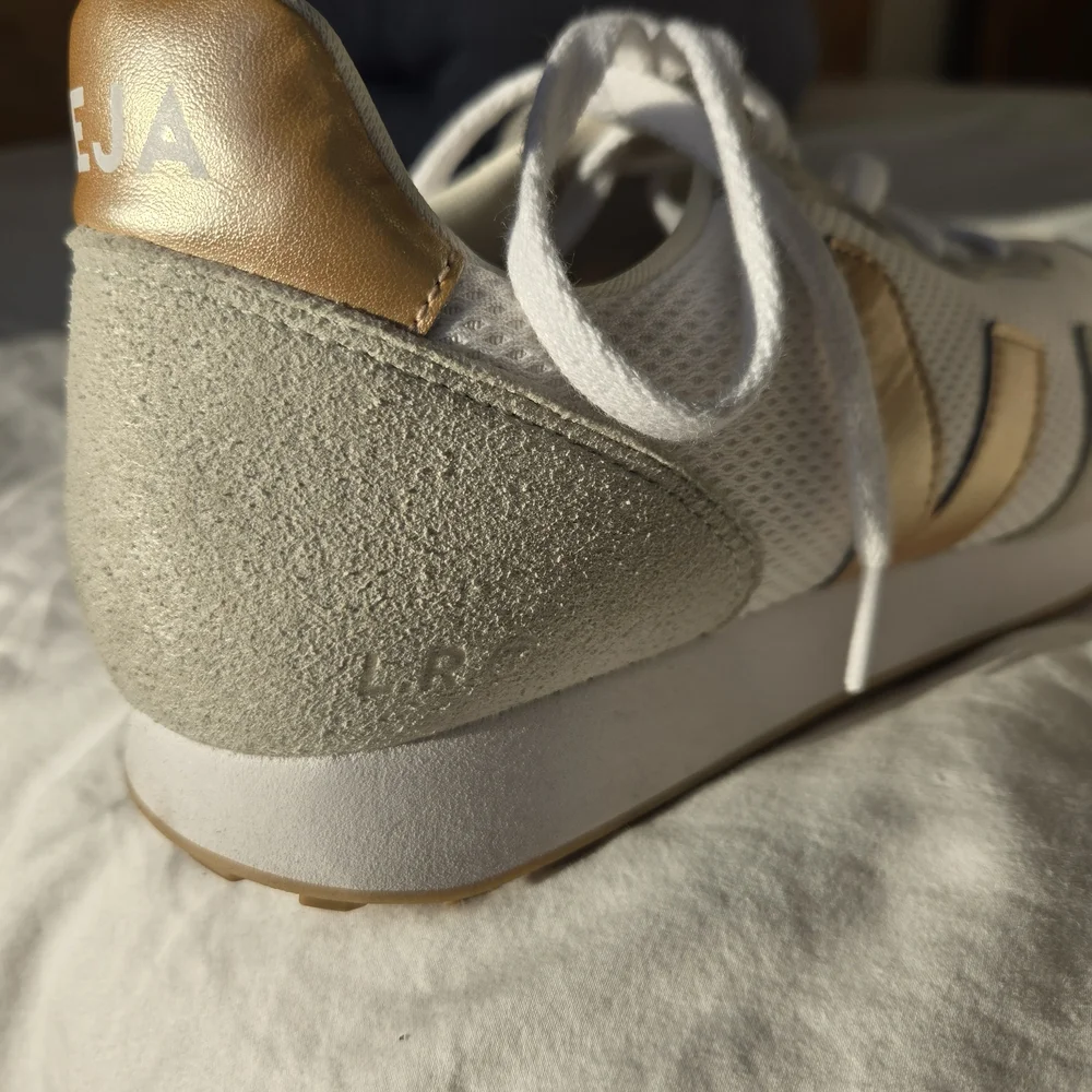 Veja White and Beige Runners Sneakers